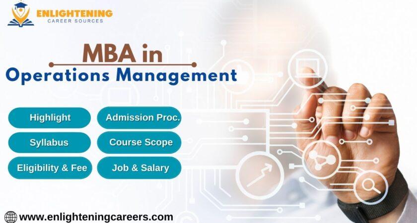 MBA In Operations